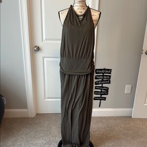 Elegant Olive Green Maxi Dress